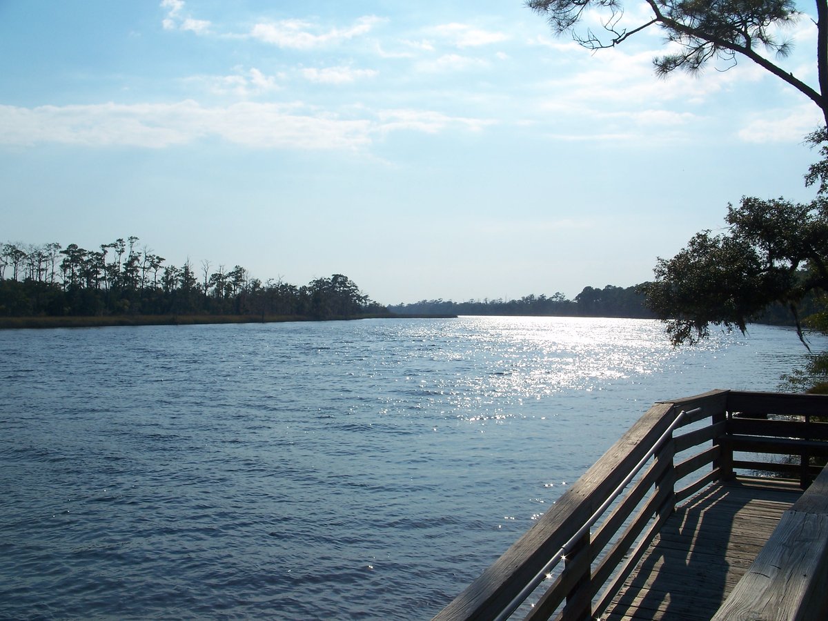 The Ochlockonee River seen from a dock in the state park